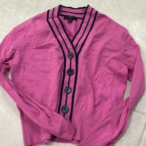 Pink I crew cardigan